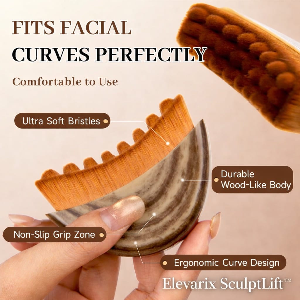 Elevarix SculptLift™ Lymphatic Face Brush - Facial Contour Massage Brush