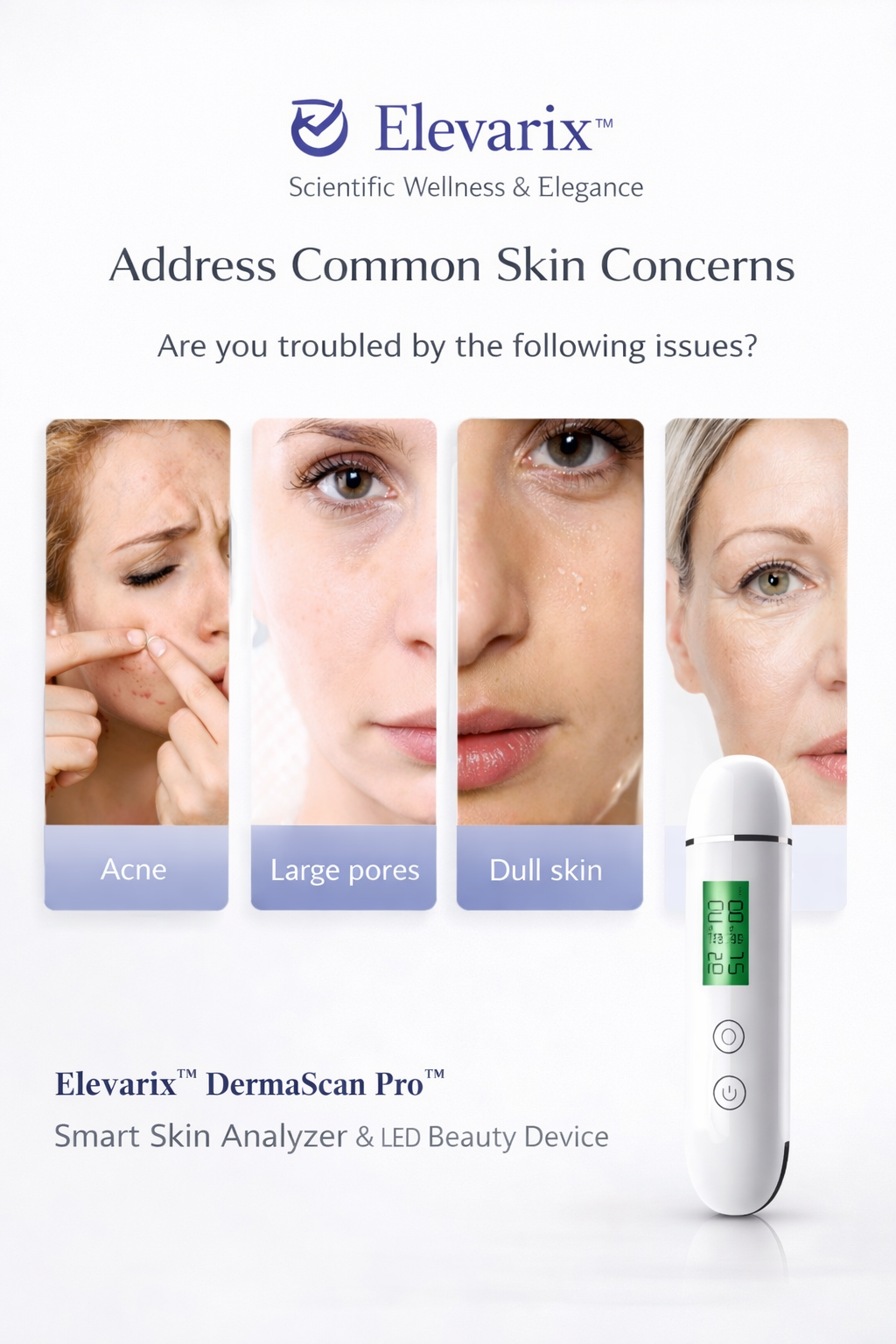 DermaScan Pro™ — Smart Skin Analyzer & LED Beauty Device