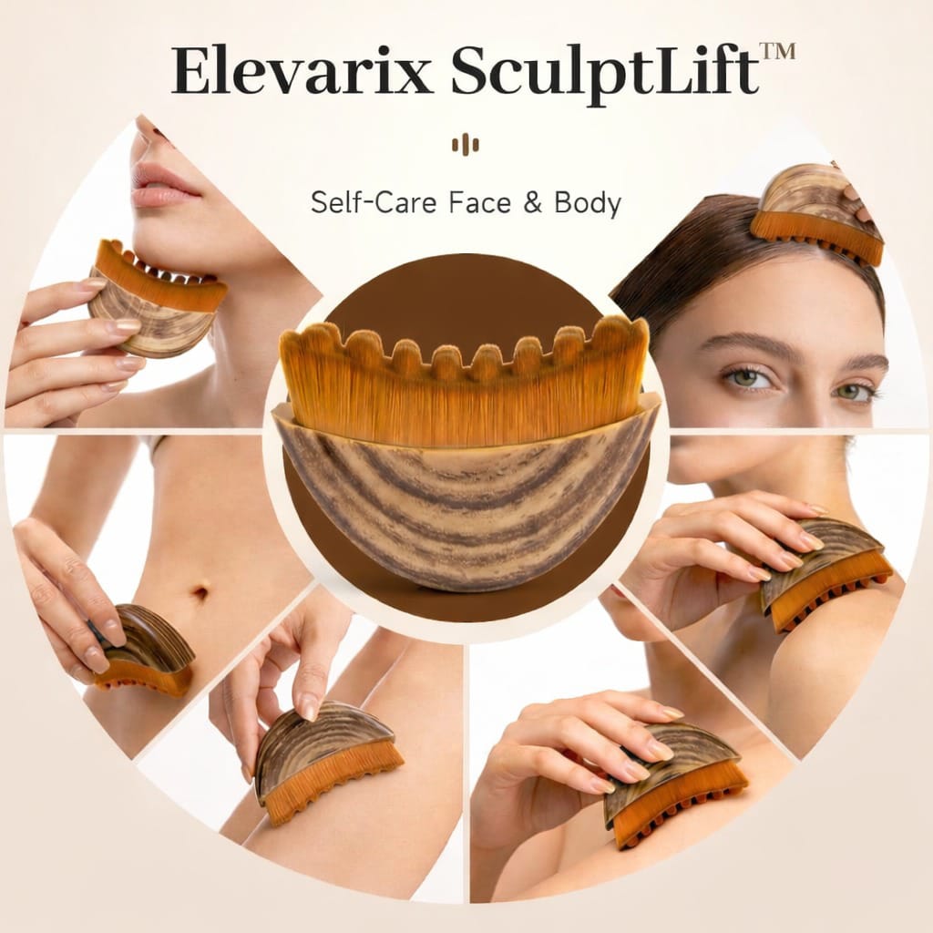 Elevarix SculptLift™ Lymphatic Face Brush - Facial Contour Massage Brush